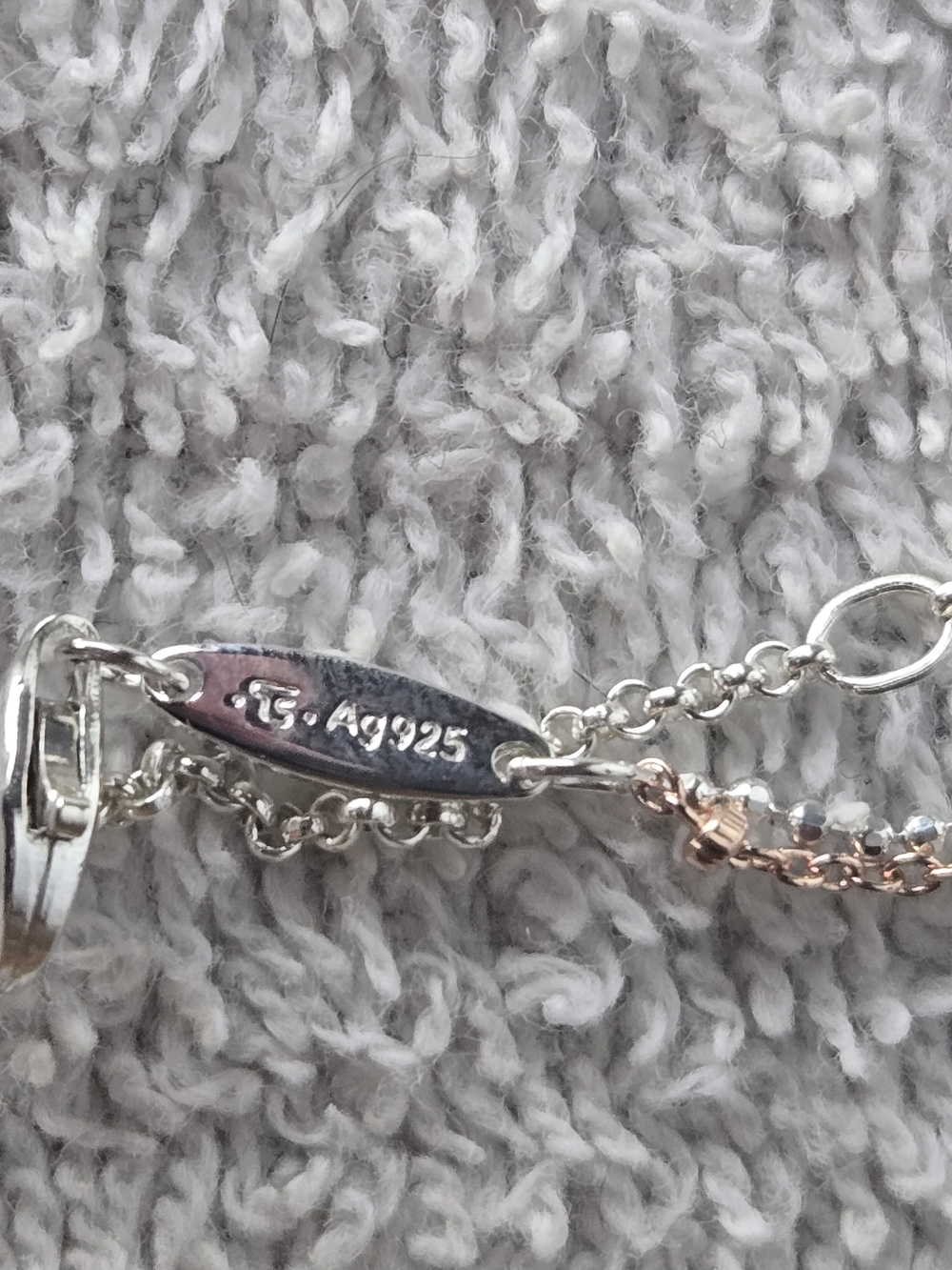 Thomas Sabo Double Strand Heart Necklace - Ag 925 Silver & Rose Gold - Picture 4 of 6